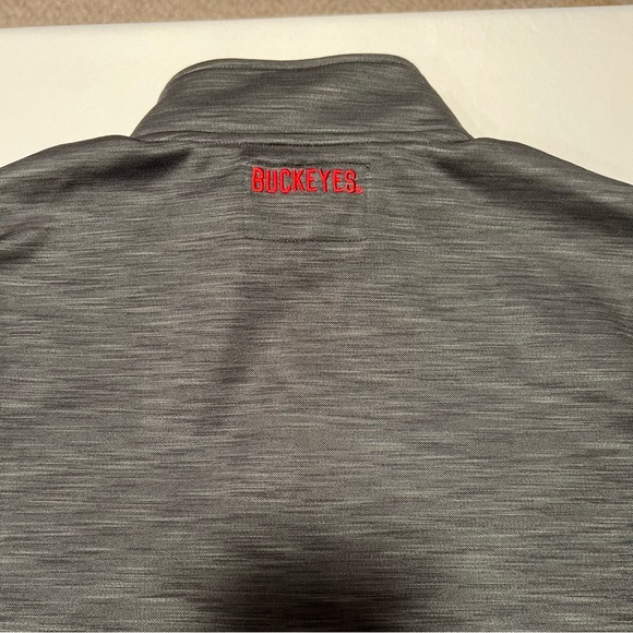 OHIO STATE varsity authentic apparel long sleeve grey zip up shirt size M - Picture 9 of 9